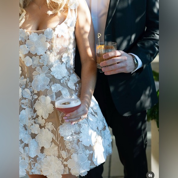 Bronx &‎ Banco Jasmine White Floral Lace Dress NWT Small 🤍Bridal Shower Dream🤍 - Picture 9 of 13
